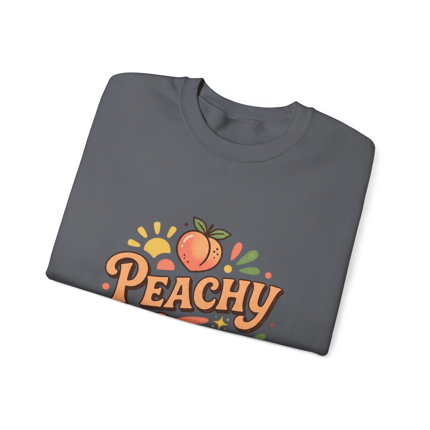 Peachy Keen Sweatshirt – Cute Retro Peach Graphic Crewneck