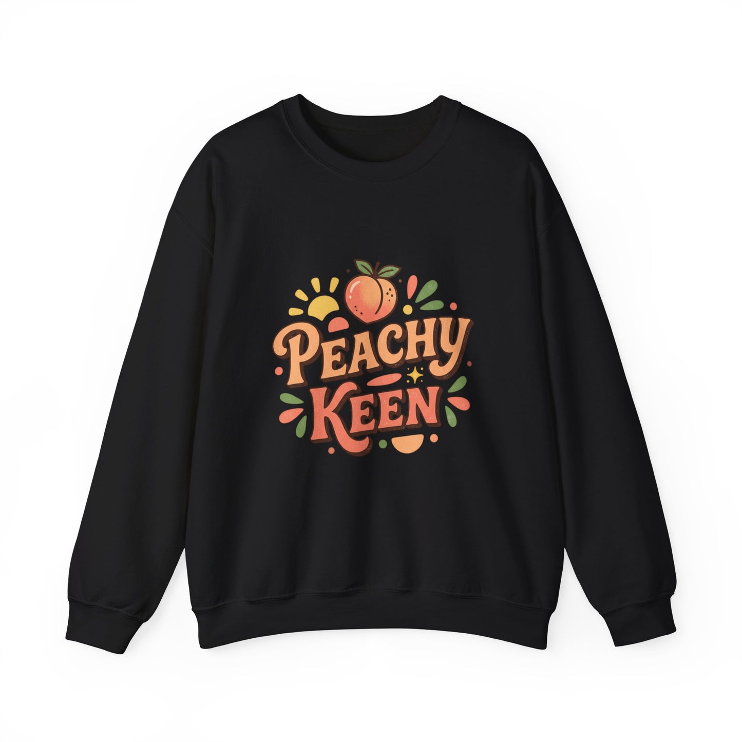 Peachy Keen Sweatshirt – Cute Retro Peach Graphic Crewneck