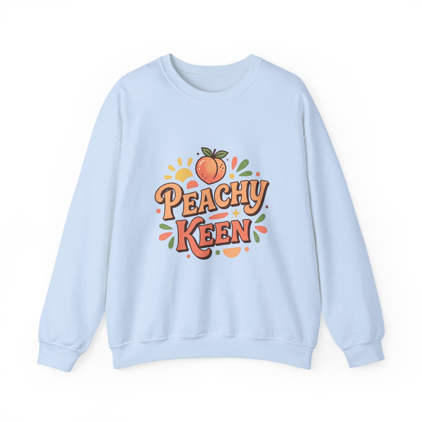 Peachy Keen Sweatshirt – Cute Retro Peach Graphic Crewneck