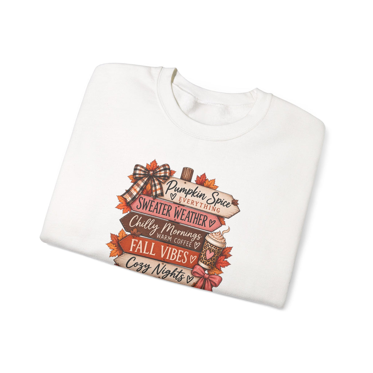 Fall Vibes Sweatshirt — Pumpkin Spice, Cozy Nights Crewneck