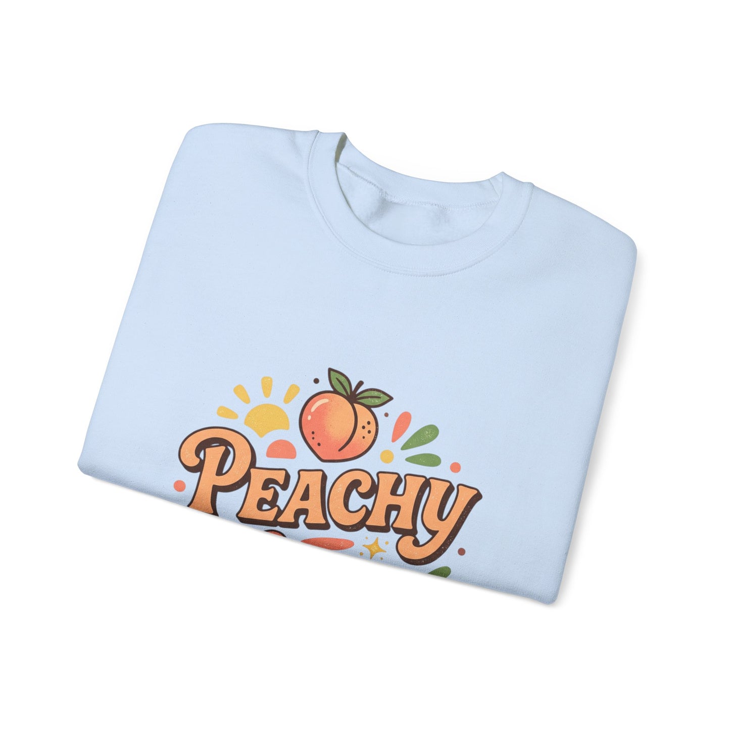 Peachy Keen Sweatshirt – Cute Retro Peach Graphic Crewneck