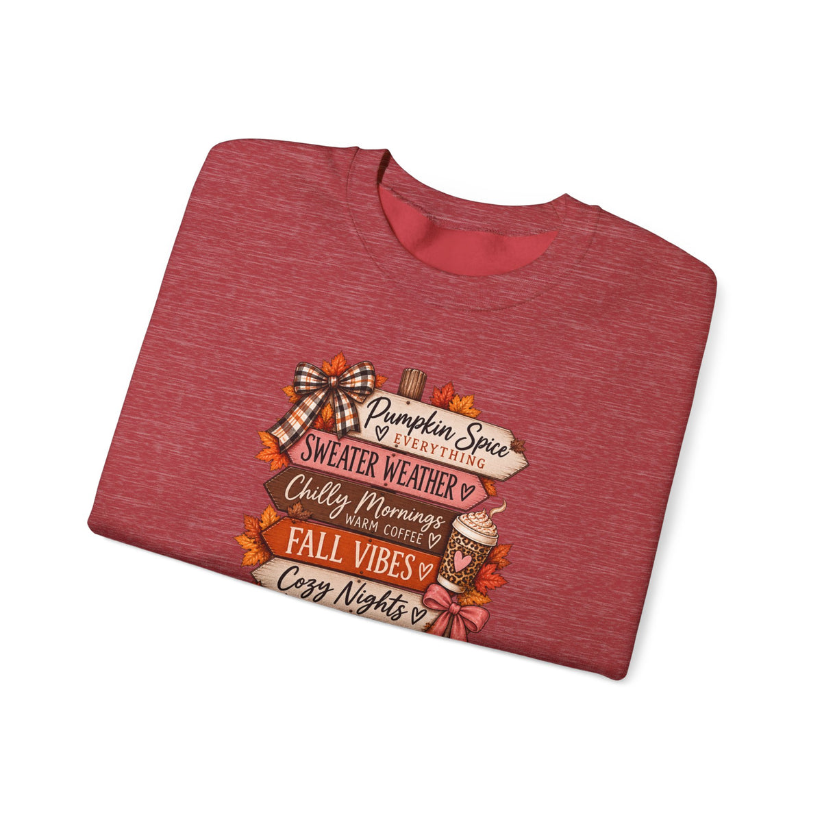 Fall Vibes Sweatshirt — Pumpkin Spice, Cozy Nights Crewneck