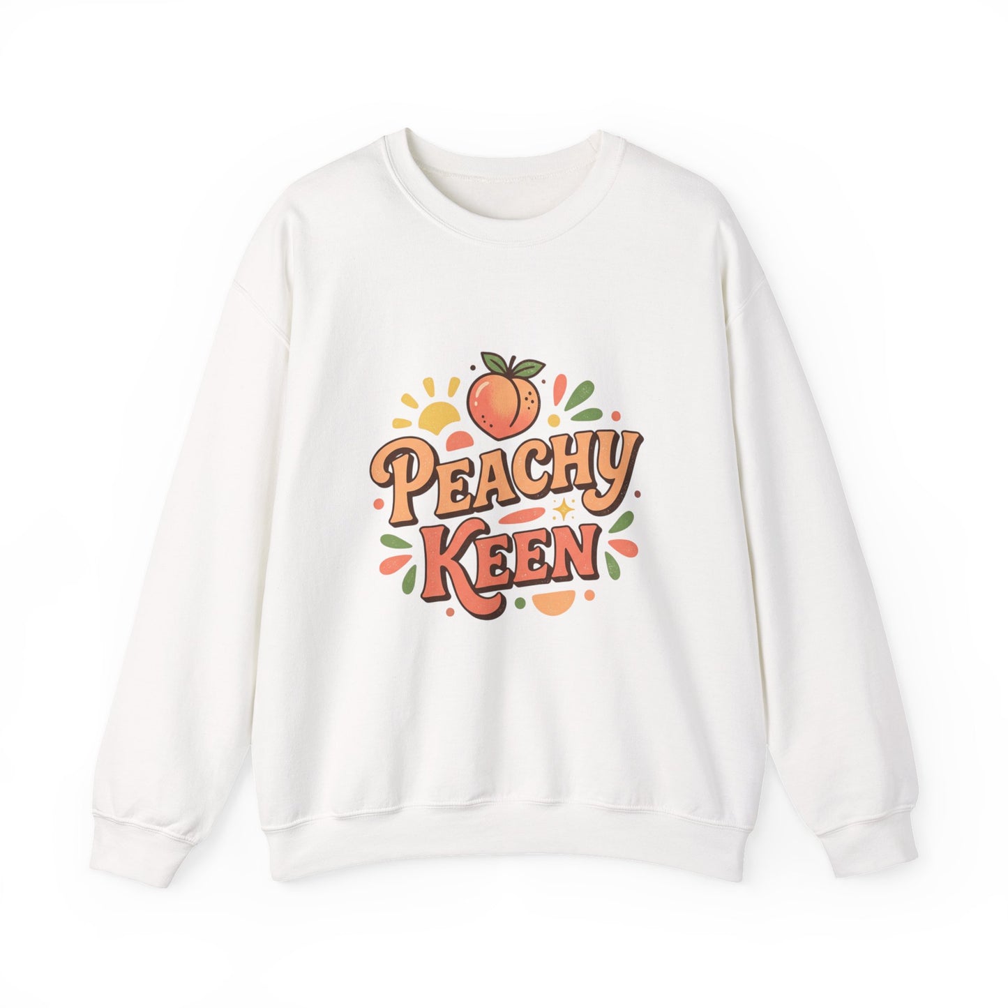 Peachy Keen Sweatshirt – Cute Retro Peach Graphic Crewneck