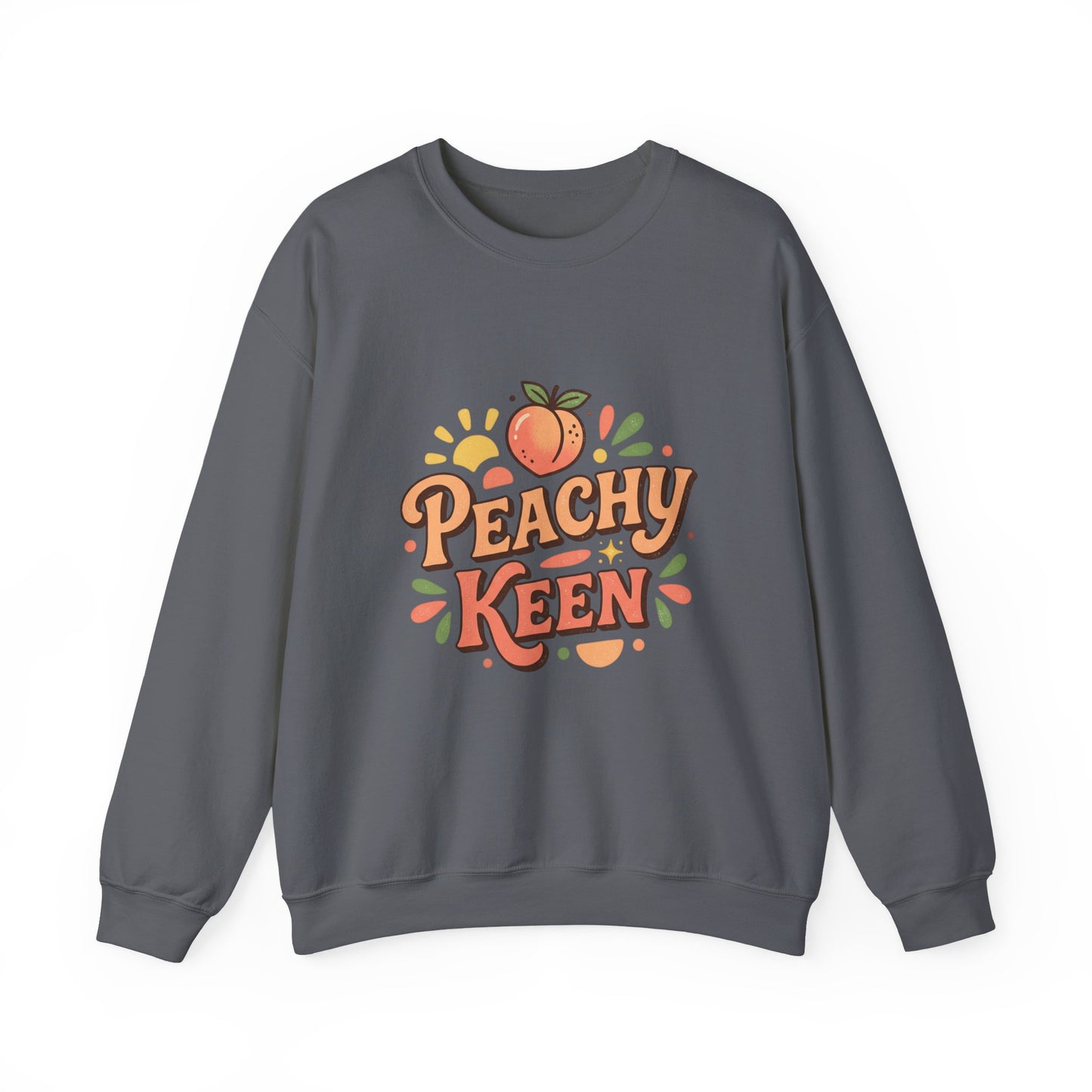Peachy Keen Sweatshirt – Cute Retro Peach Graphic Crewneck