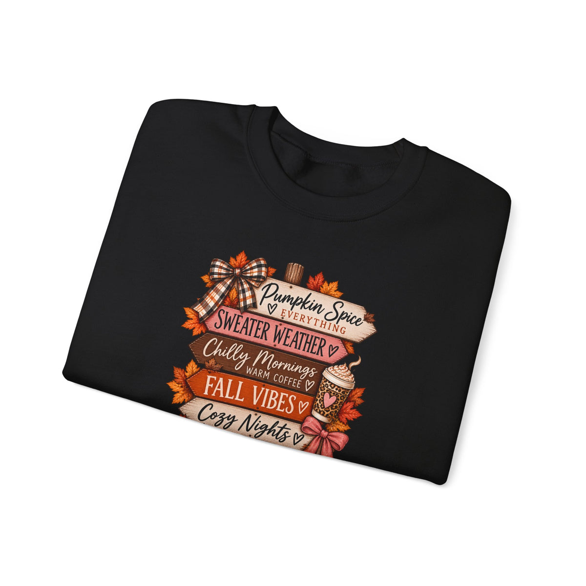 Fall Vibes Sweatshirt — Pumpkin Spice, Cozy Nights Crewneck
