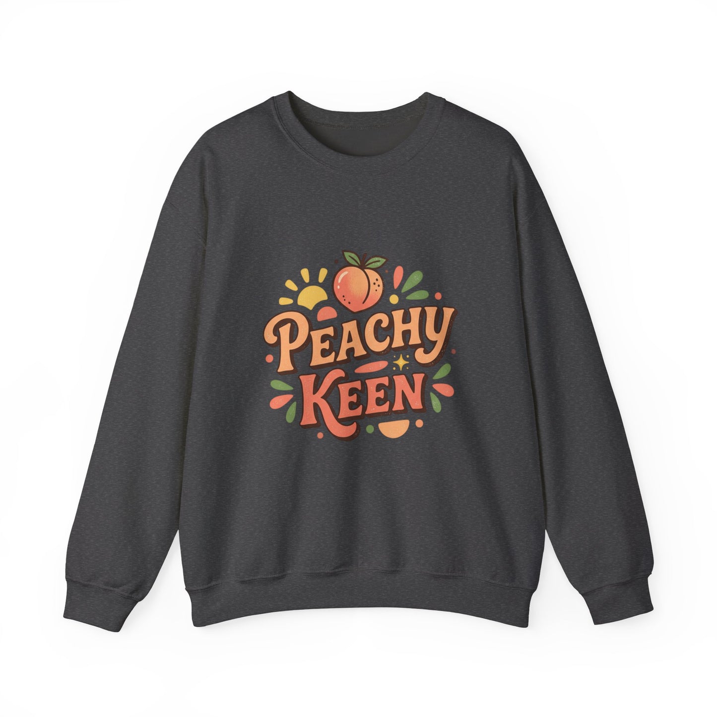 Peachy Keen Sweatshirt – Cute Retro Peach Graphic Crewneck