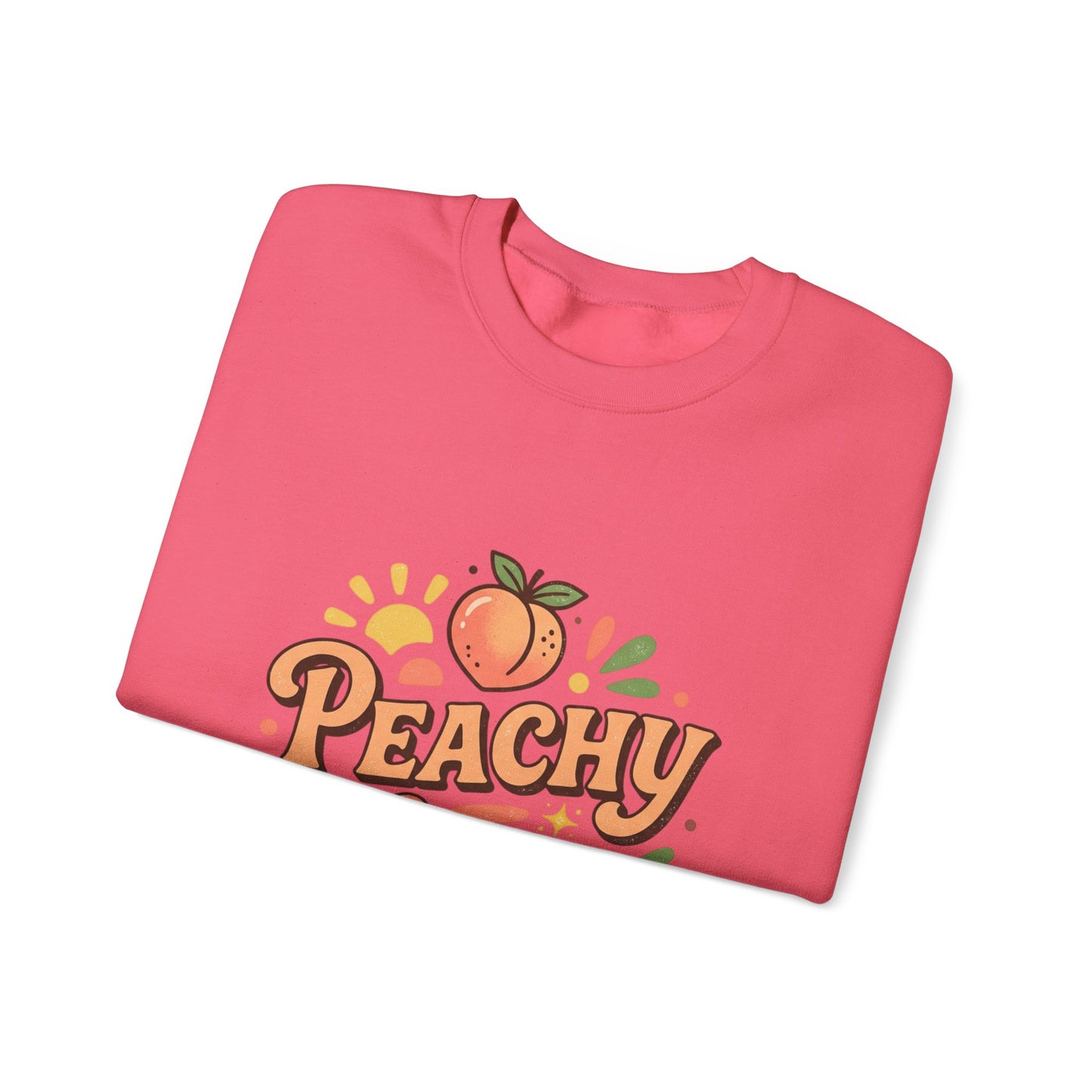 Peachy Keen Sweatshirt – Cute Retro Peach Graphic Crewneck