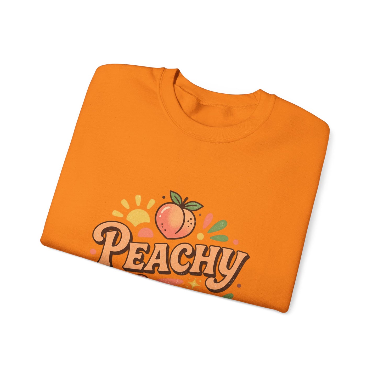 Peachy Keen Sweatshirt – Cute Retro Peach Graphic Crewneck