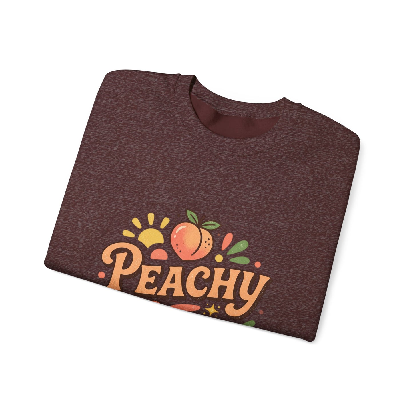 Peachy Keen Sweatshirt – Cute Retro Peach Graphic Crewneck
