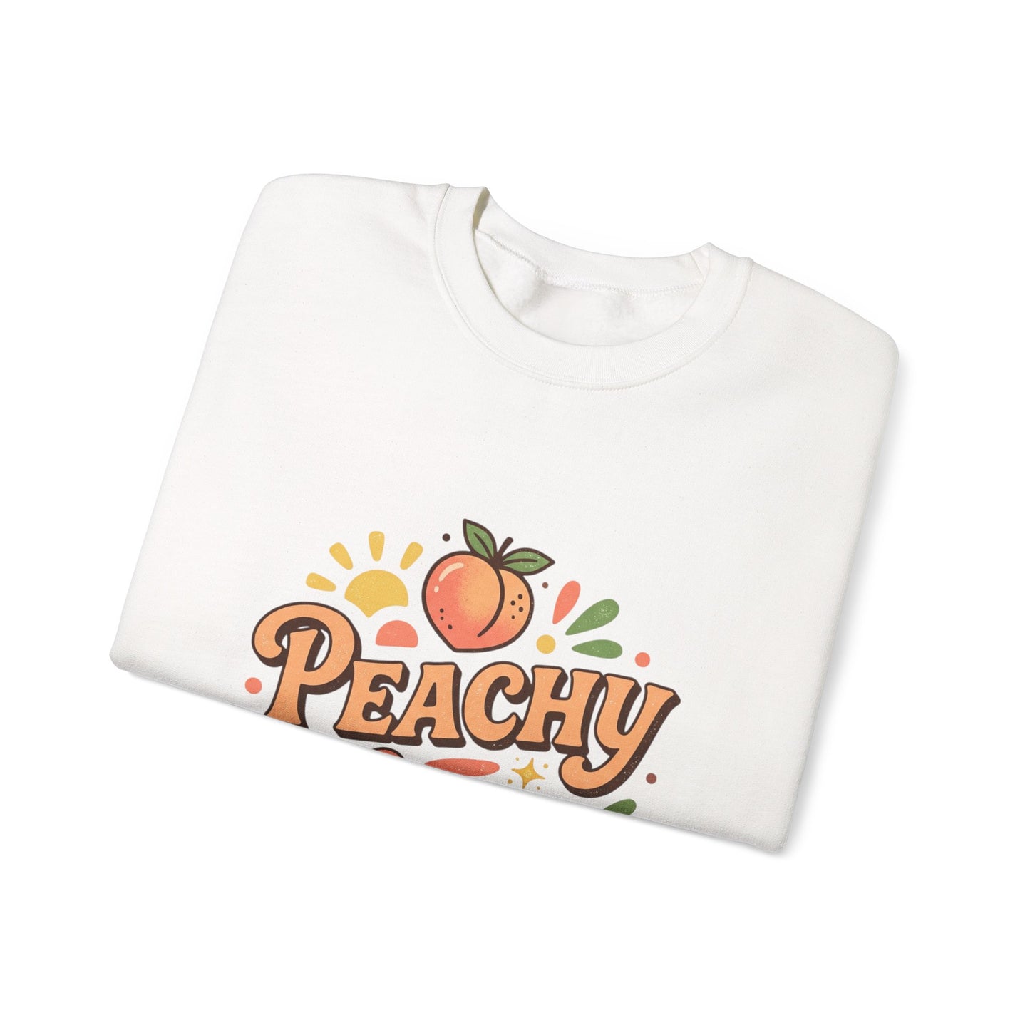 Peachy Keen Sweatshirt – Cute Retro Peach Graphic Crewneck