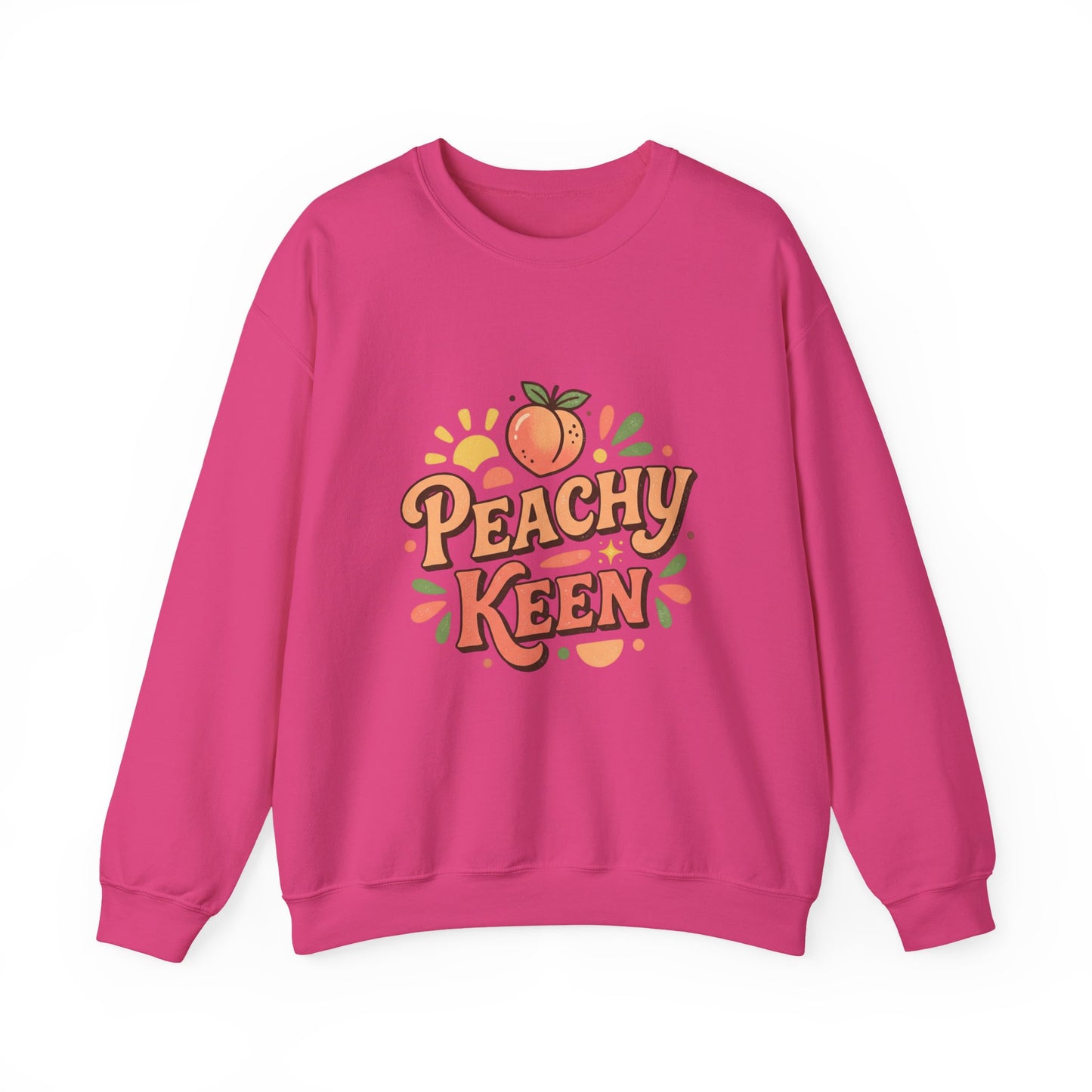 Peachy Keen Sweatshirt – Cute Retro Peach Graphic Crewneck