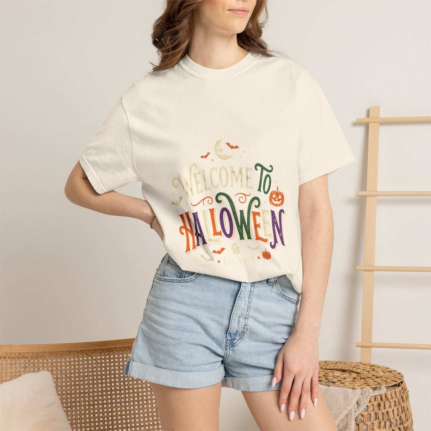 Halloween Graphic T-Shirt — "Welcome to Halloween" Seasonal Tee