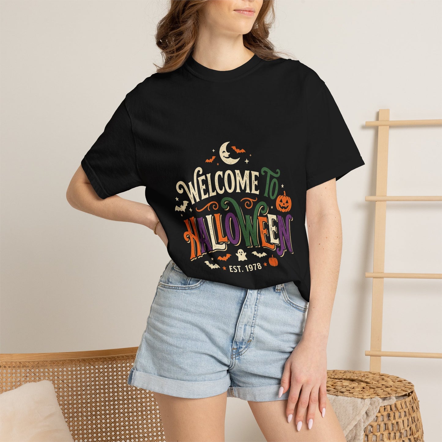 Halloween Graphic T-Shirt — "Welcome to Halloween" Seasonal Tee