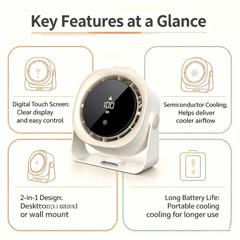 Portable Desktop Cooling Fan