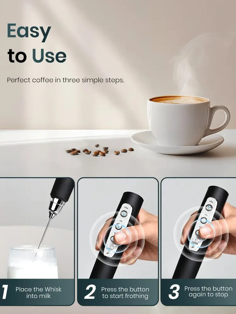 Rechargeable Electric Milk Frother