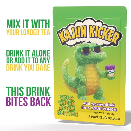 Kajun Kicker Sour Green Apple Glitter Sport Drink