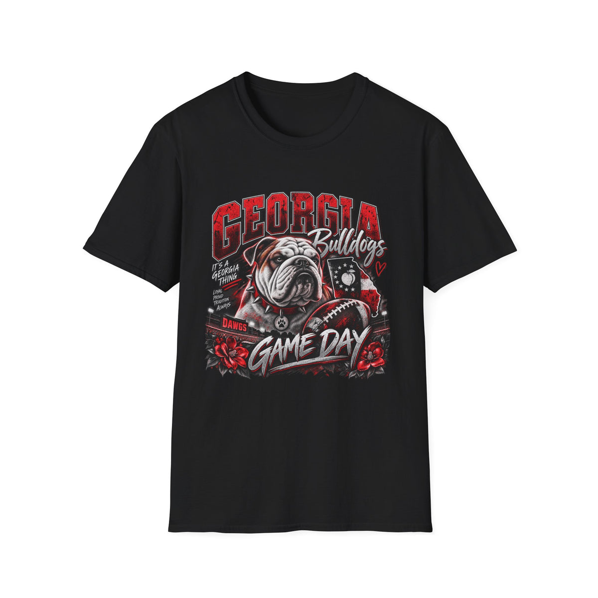 Georgia Bulldogs Game Day T-Shirt — 'Game Day' Bulldog Football Tee