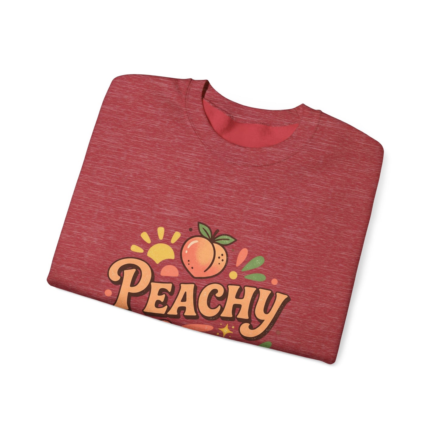 Peachy Keen Sweatshirt – Cute Retro Peach Graphic Crewneck
