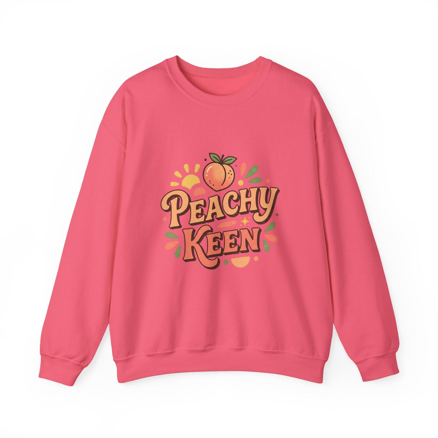 Peachy Keen Sweatshirt – Cute Retro Peach Graphic Crewneck