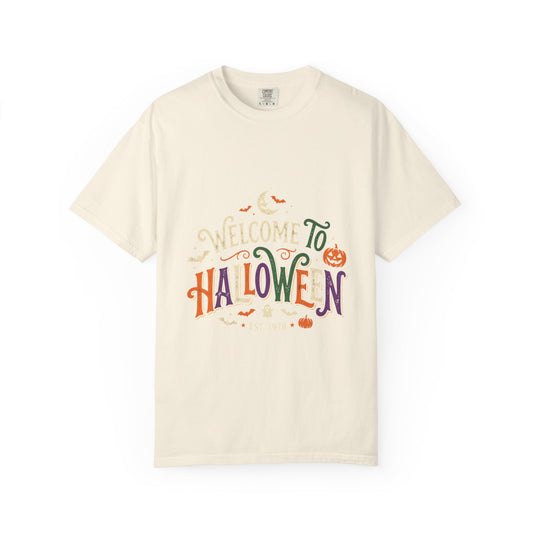 Halloween Graphic T-Shirt — "Welcome to Halloween" Seasonal Tee