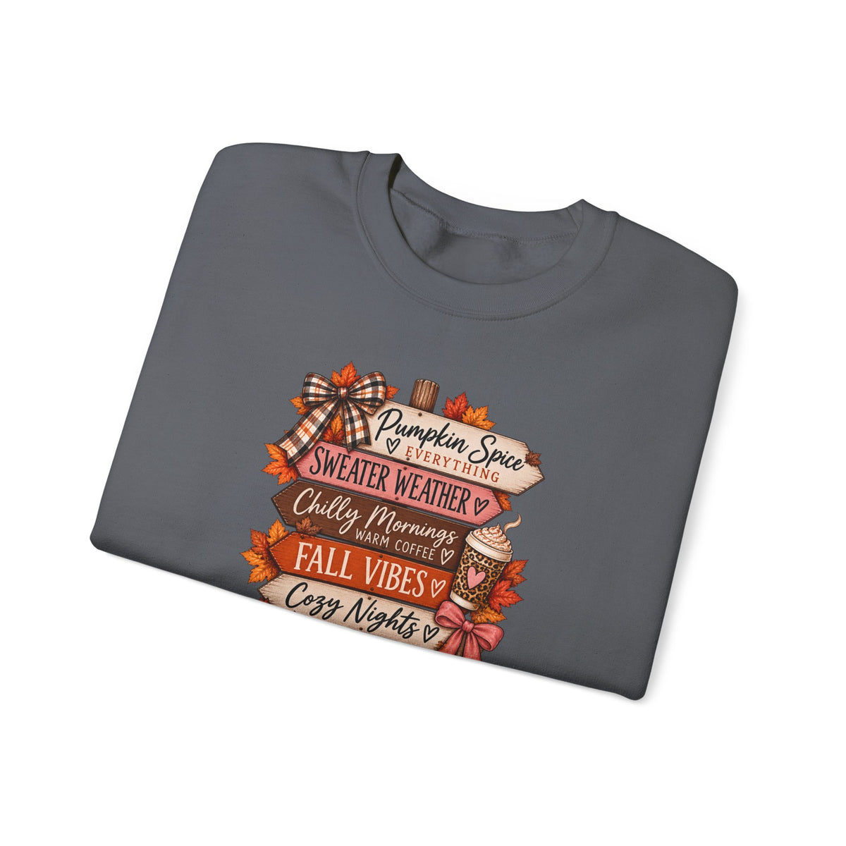 Fall Vibes Sweatshirt — Pumpkin Spice, Cozy Nights Crewneck