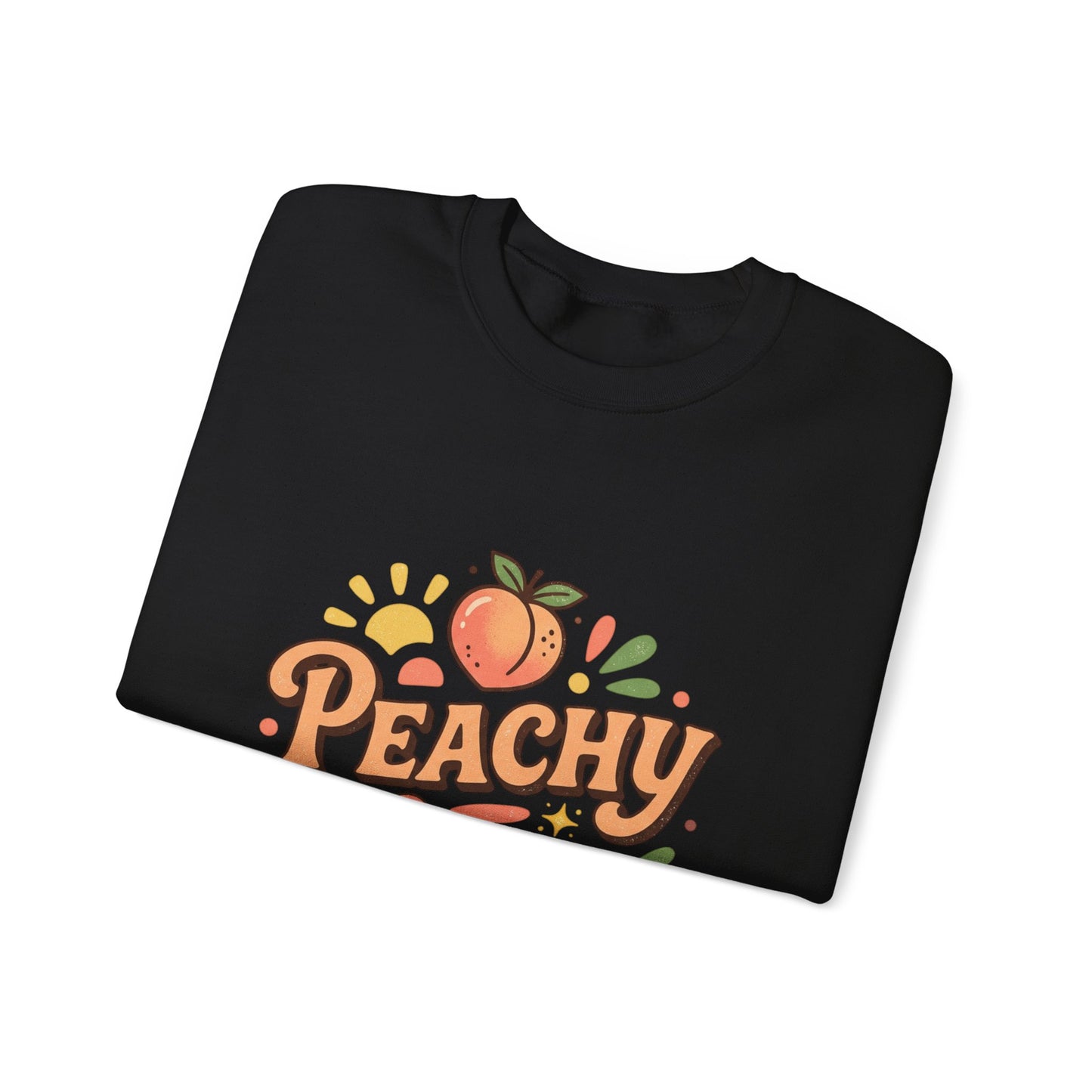 Peachy Keen Sweatshirt – Cute Retro Peach Graphic Crewneck