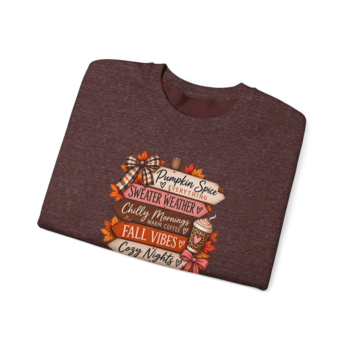 Fall Vibes Sweatshirt — Pumpkin Spice, Cozy Nights Crewneck