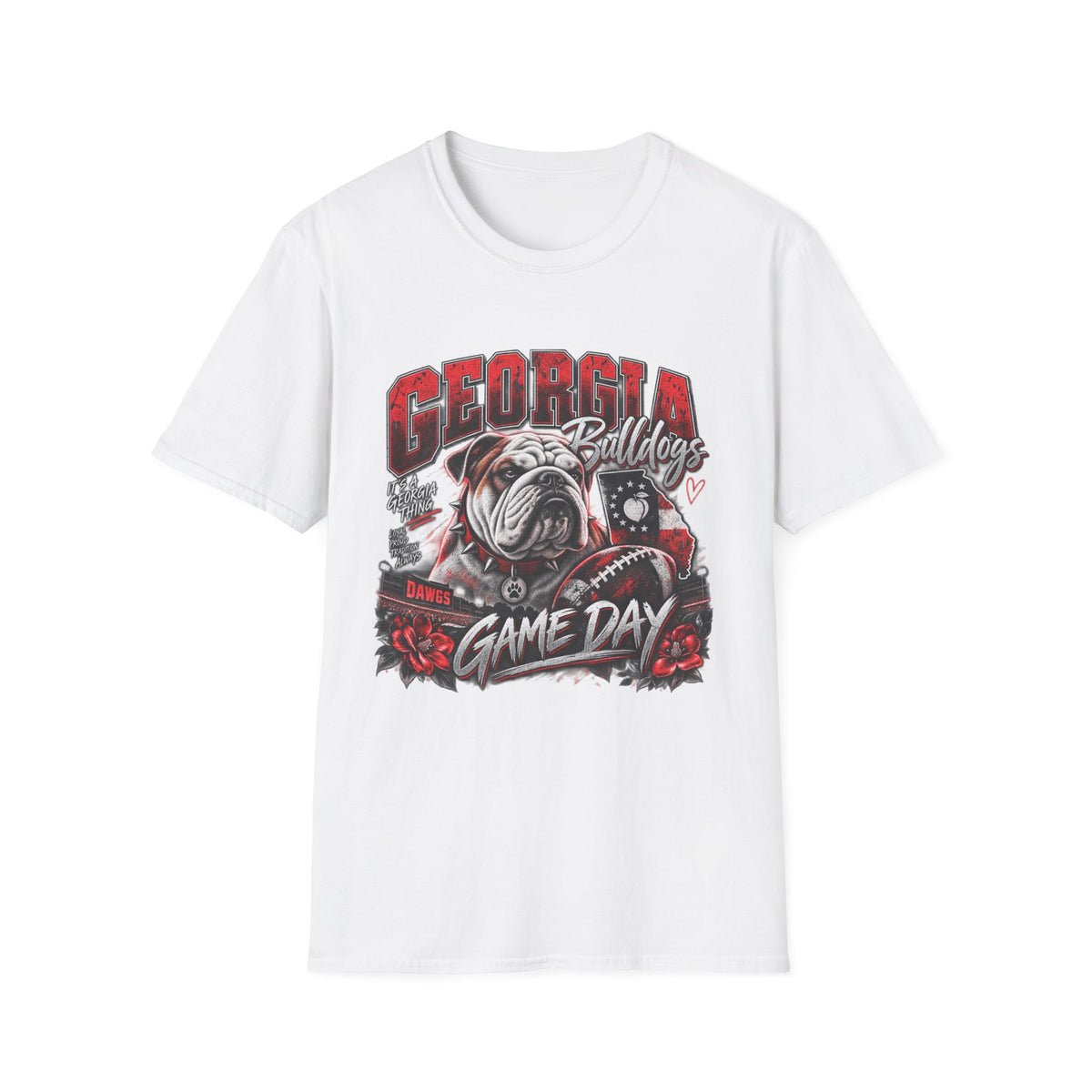 Georgia Bulldogs Game Day T-Shirt — 'Game Day' Bulldog Football Tee