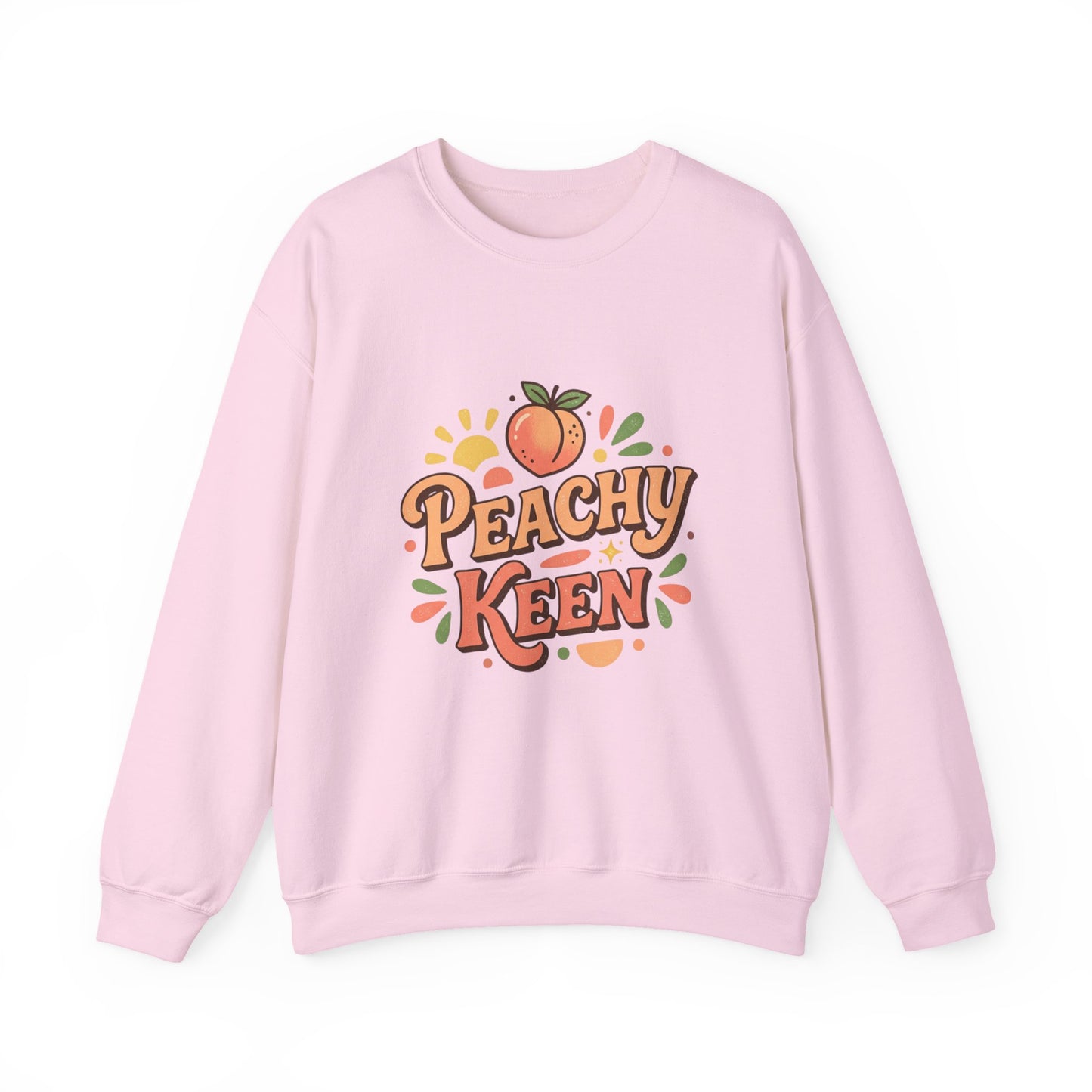 Peachy Keen Sweatshirt – Cute Retro Peach Graphic Crewneck