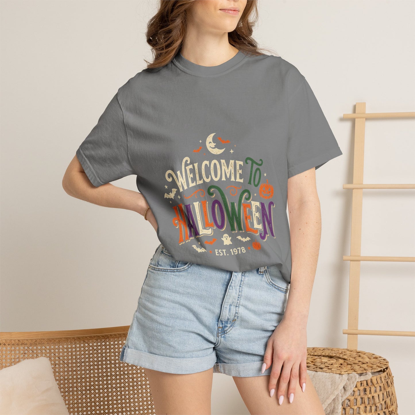 Halloween Graphic T-Shirt — "Welcome to Halloween" Seasonal Tee