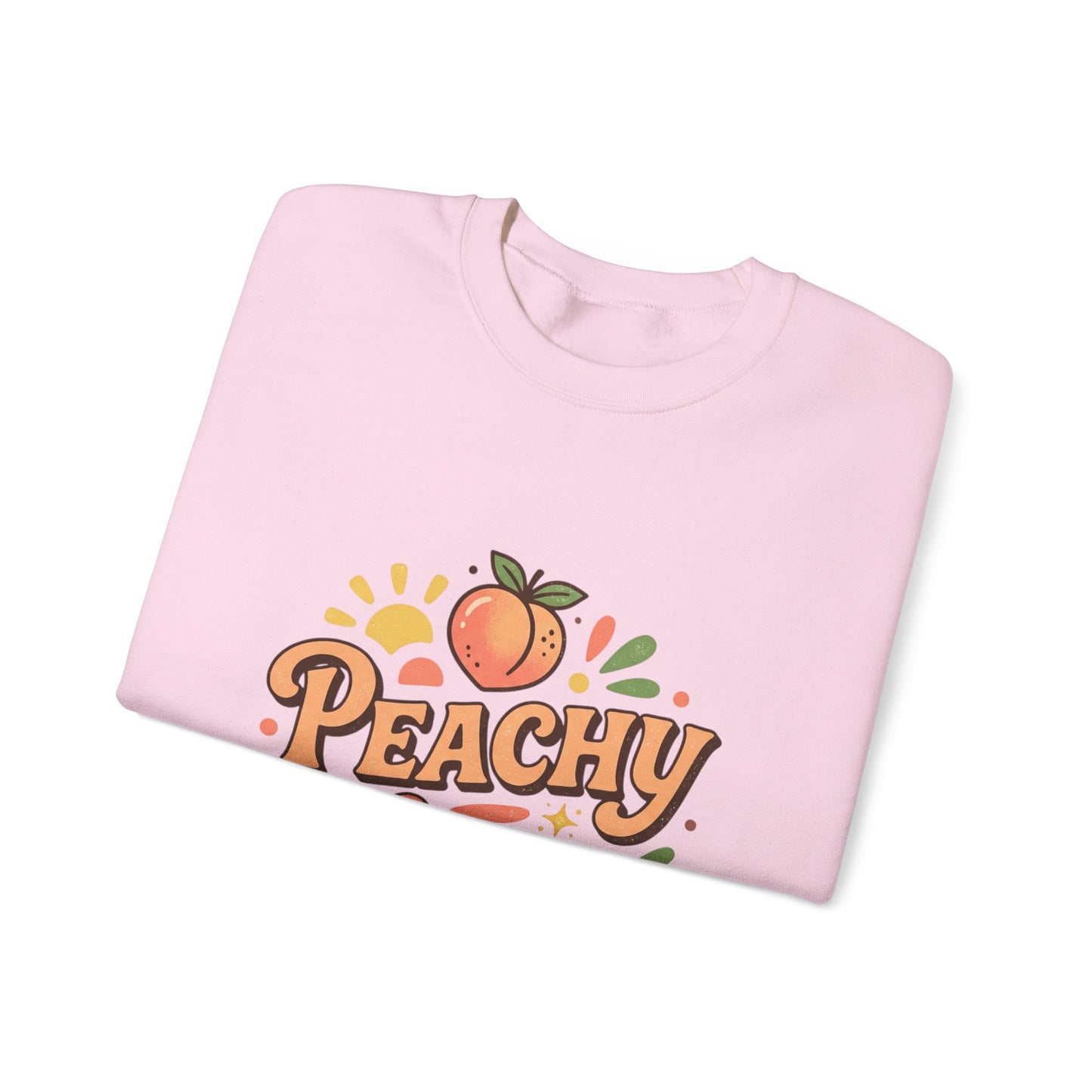 Peachy Keen Sweatshirt – Cute Retro Peach Graphic Crewneck