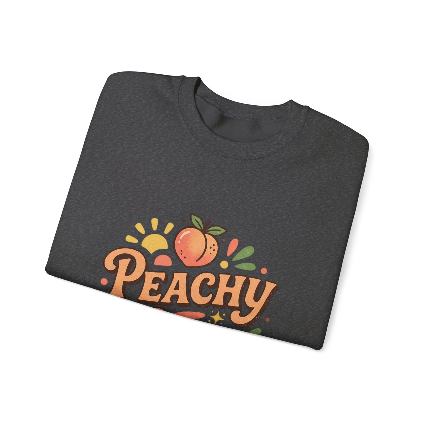 Peachy Keen Sweatshirt – Cute Retro Peach Graphic Crewneck