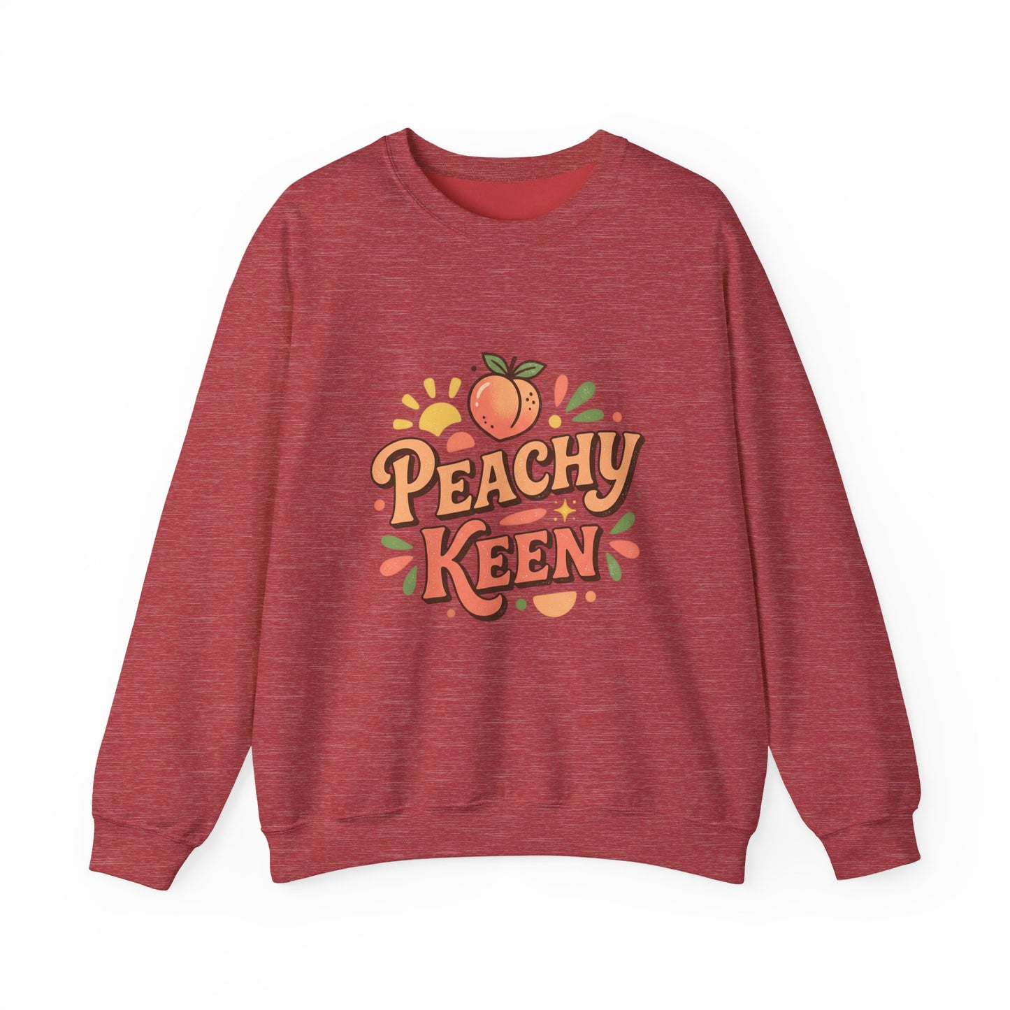 Peachy Keen Sweatshirt – Cute Retro Peach Graphic Crewneck