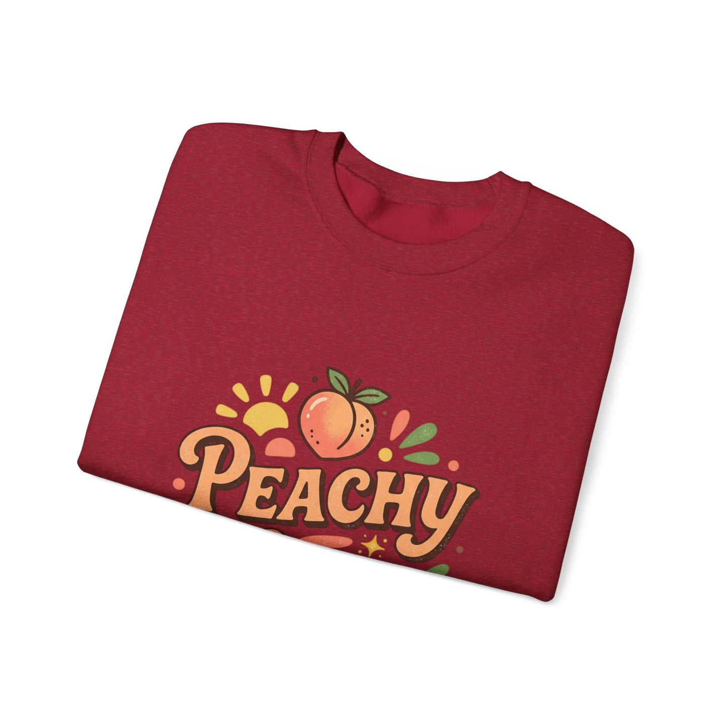 Peachy Keen Sweatshirt – Cute Retro Peach Graphic Crewneck