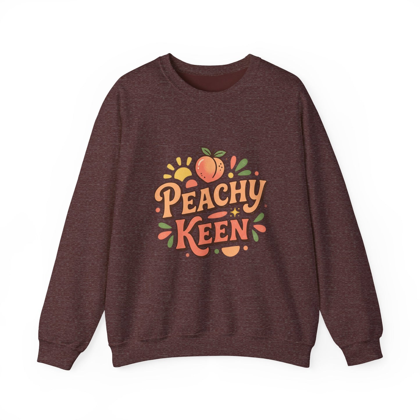 Peachy Keen Sweatshirt – Cute Retro Peach Graphic Crewneck