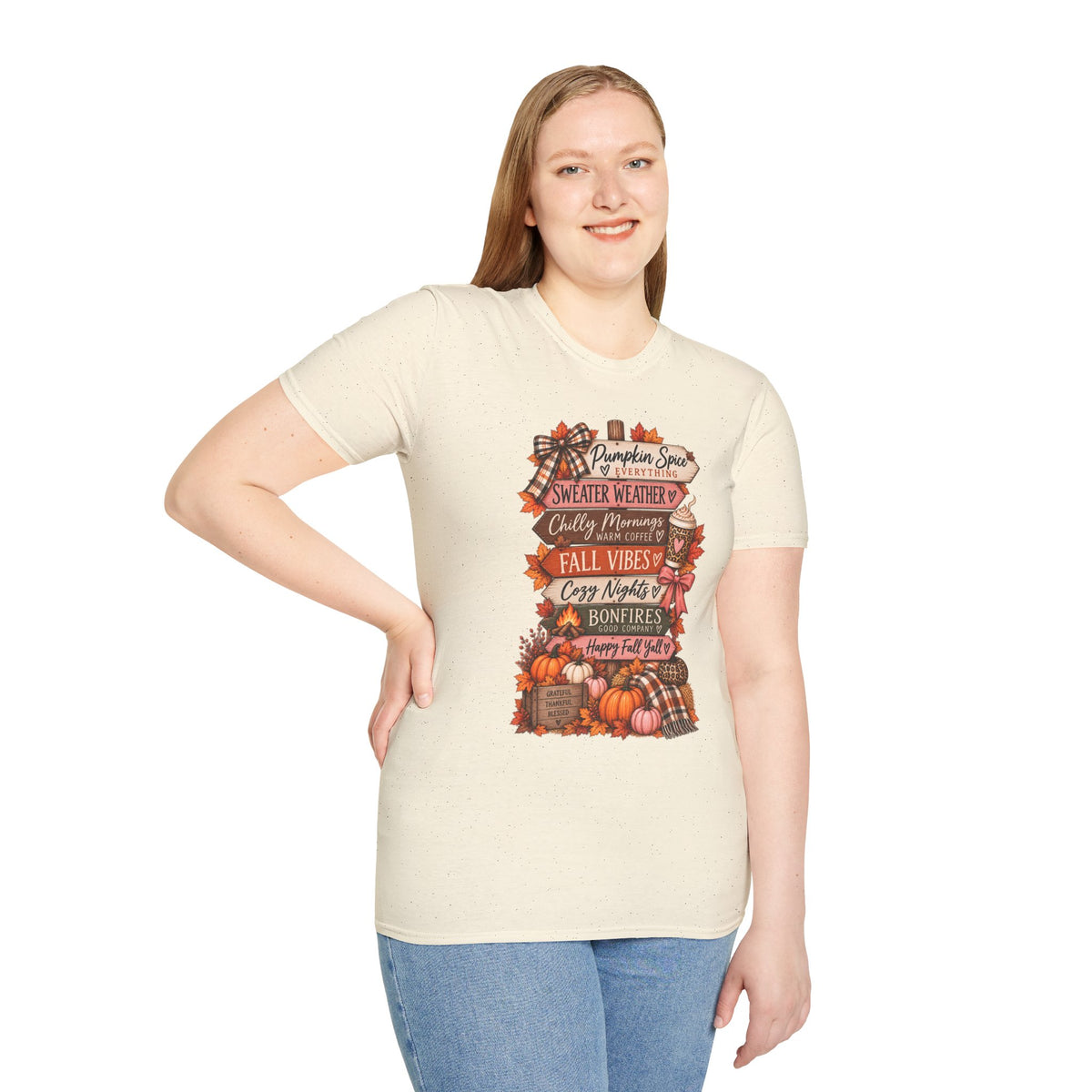 Fall Vibes T-Shirt — Pumpkin Spice, Sweater Weather & Cozy Nights Graphic Tee
