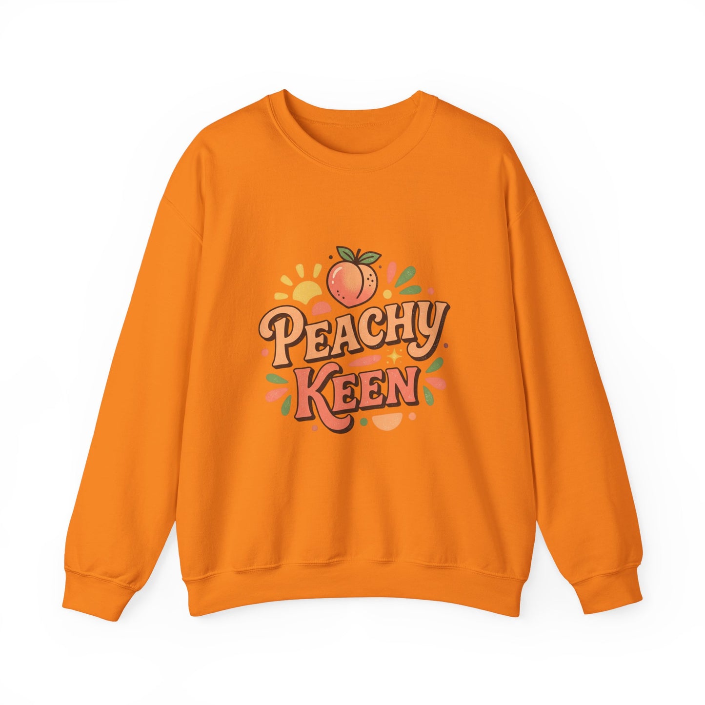 Peachy Keen Sweatshirt – Cute Retro Peach Graphic Crewneck