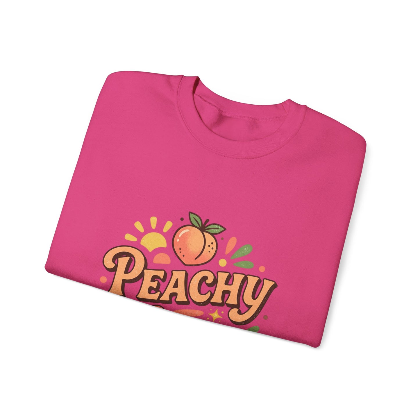 Peachy Keen Sweatshirt – Cute Retro Peach Graphic Crewneck