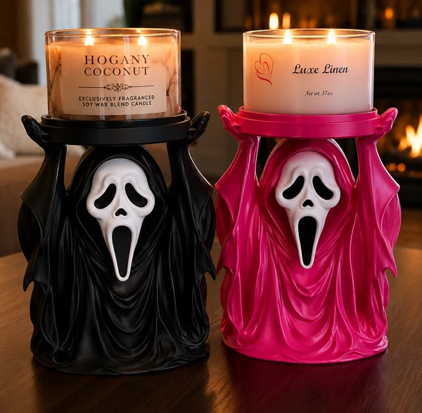 Ghost Face Candle Holders